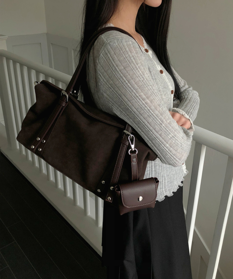 レースボタンカーディガン GREY