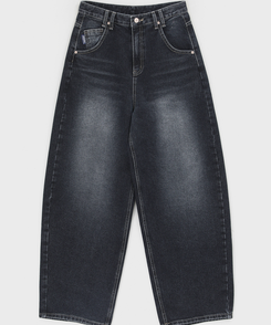 スナップバルーンワイドデニムパンツ