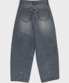 スナップバルーンワイドデニムパンツ