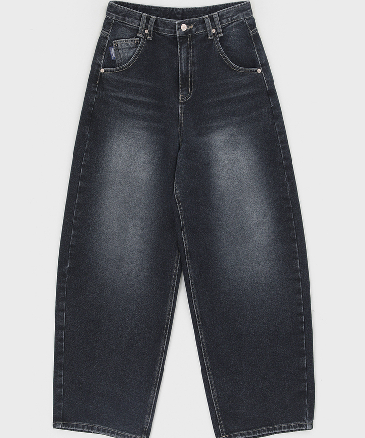 スナップバルーンワイドデニムパンツ