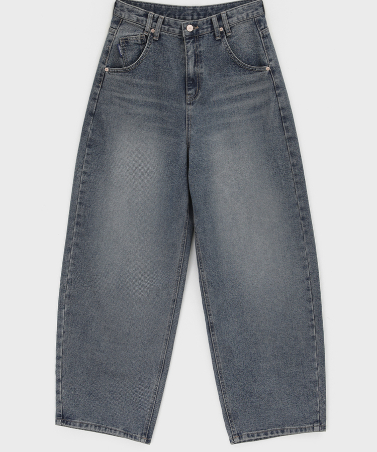 スナップバルーンワイドデニムパンツ