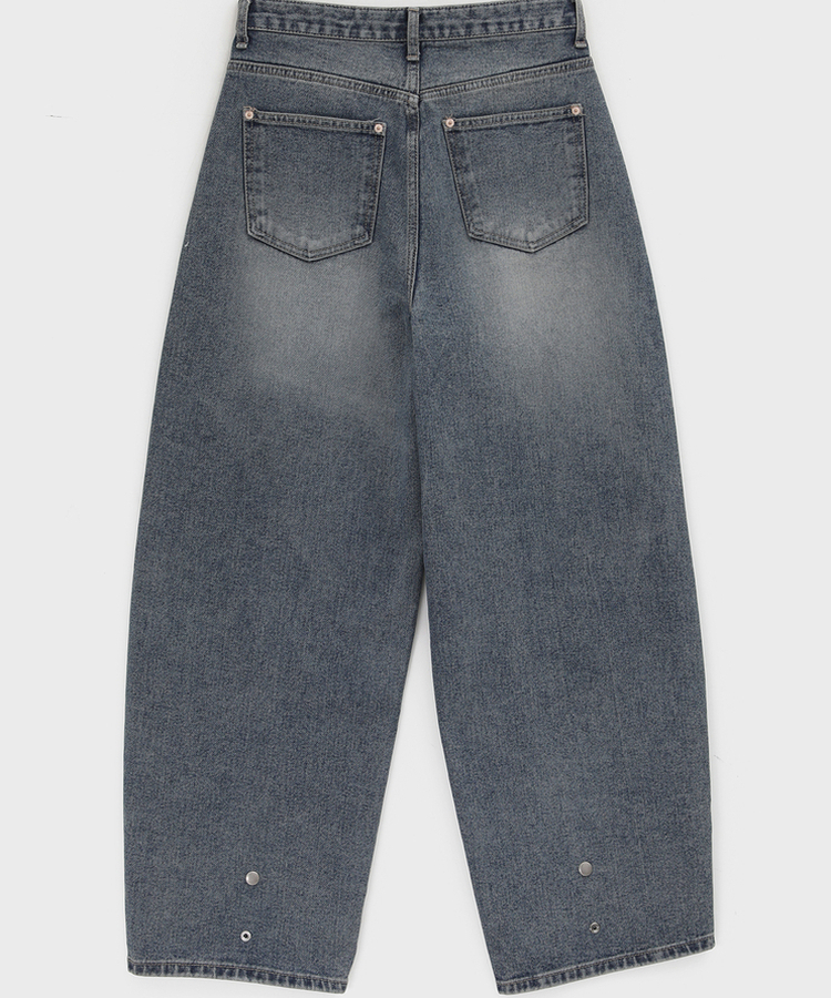 スナップバルーンワイドデニムパンツ