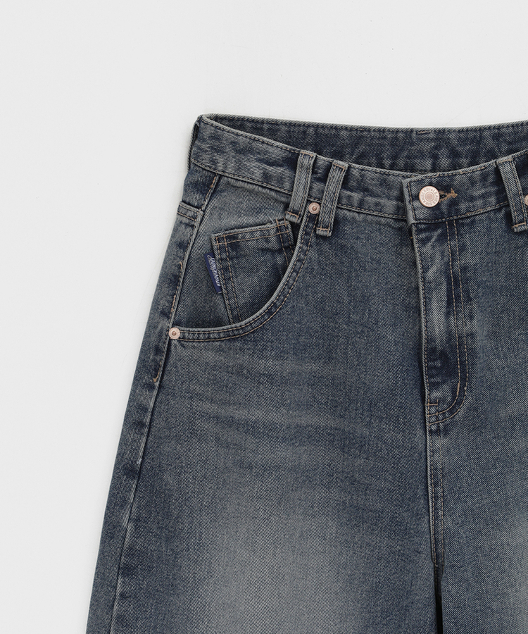 スナップバルーンワイドデニムパンツ
