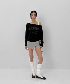 ラップミニスカートパンツ GREY