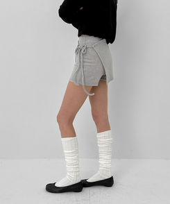 ラップミニスカートパンツ GREY