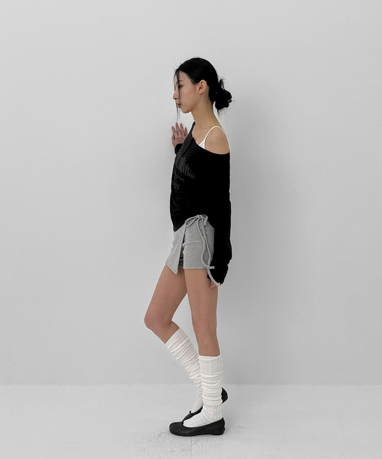 ラップミニスカートパンツ GREY