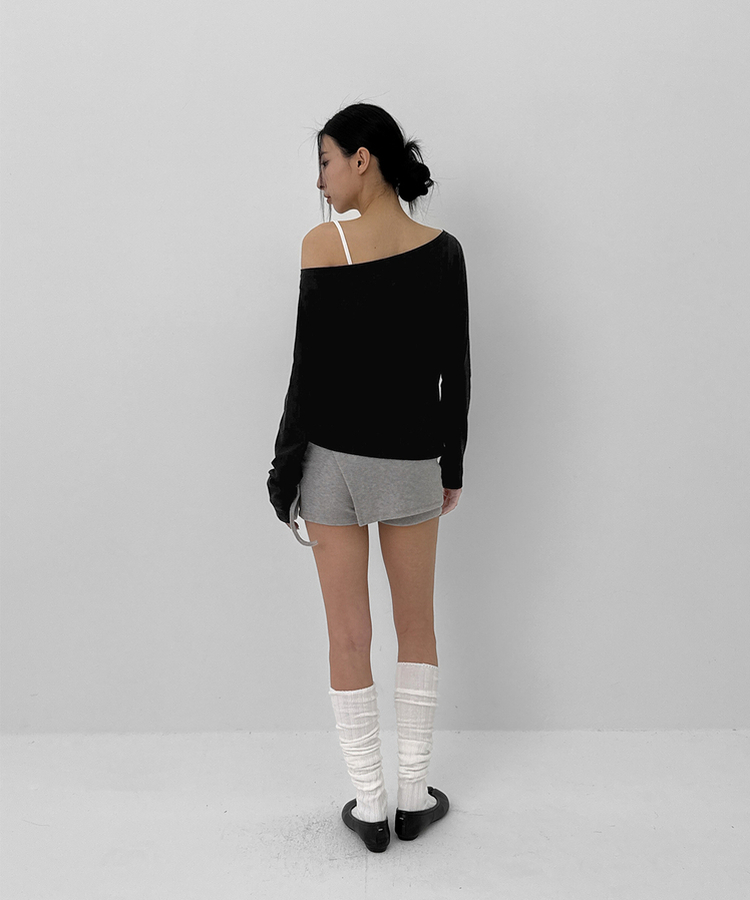 ラップミニスカートパンツ GREY