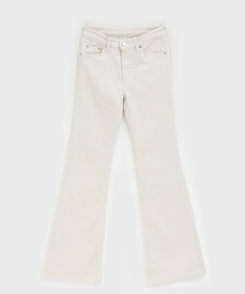 バックポケットブーツカットコットンパンツ