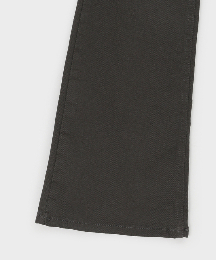 バックポケットブーツカットコットンパンツ