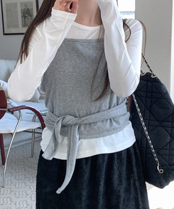 ホルターネックラップビスチェ GREY