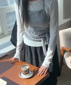 ホルターネックラップビスチェ GREY