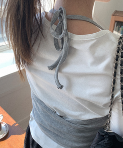 ホルターネックラップビスチェ GREY