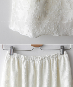 テンセルフラワーミディスカート