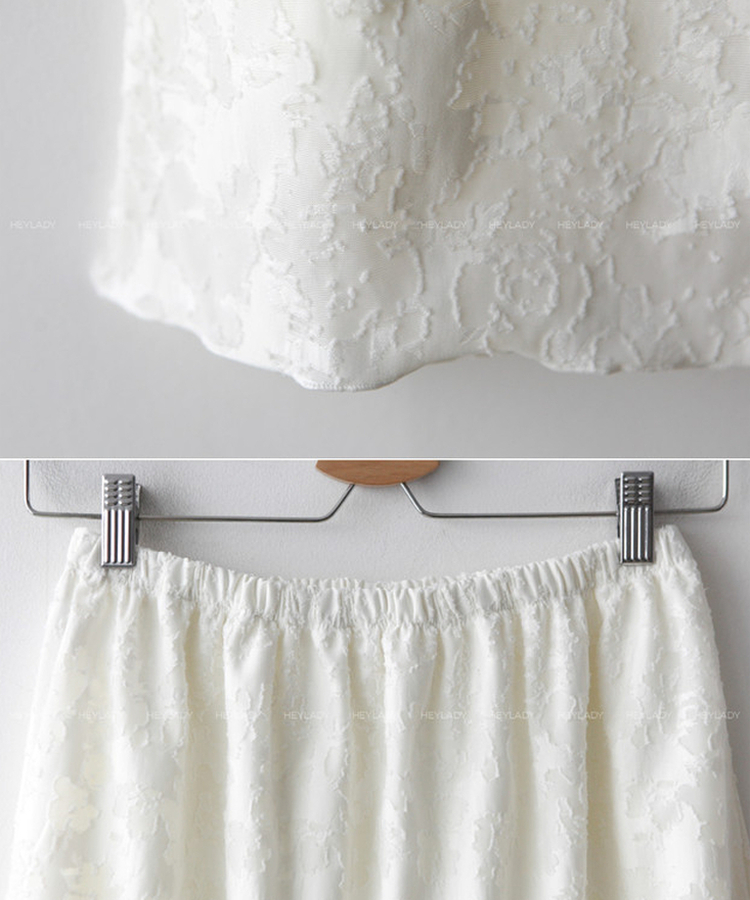 テンセルフラワーミディスカート