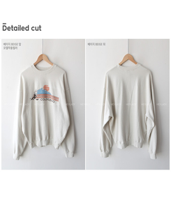 プリントオーバーフィットトレーナー