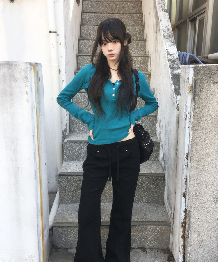 ヘンリーネックパンチングTシャツ TILLGREEN