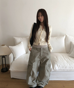 シンプルベーシックニットカーディガン(9color) CREAM