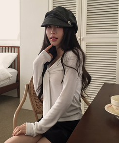 アンジェラリボン長袖Tシャツ IVORY