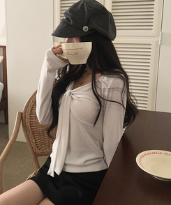 アンジェラリボン長袖Tシャツ IVORY