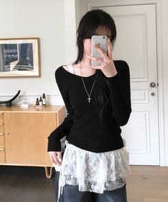 【カップ付き】レースキャミソール WHITE