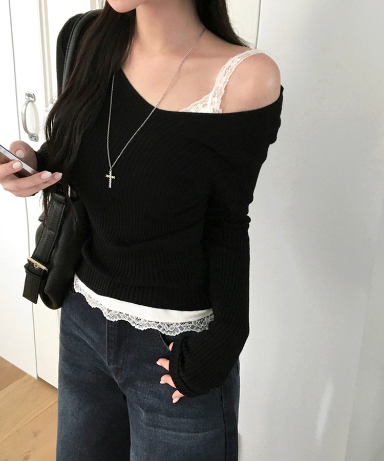 【カップ付き】レースキャミソール WHITE