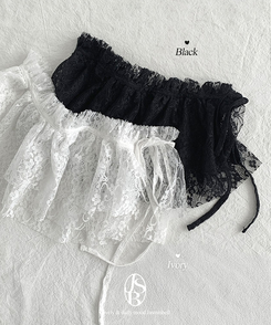 フラワーレーストラップスカート