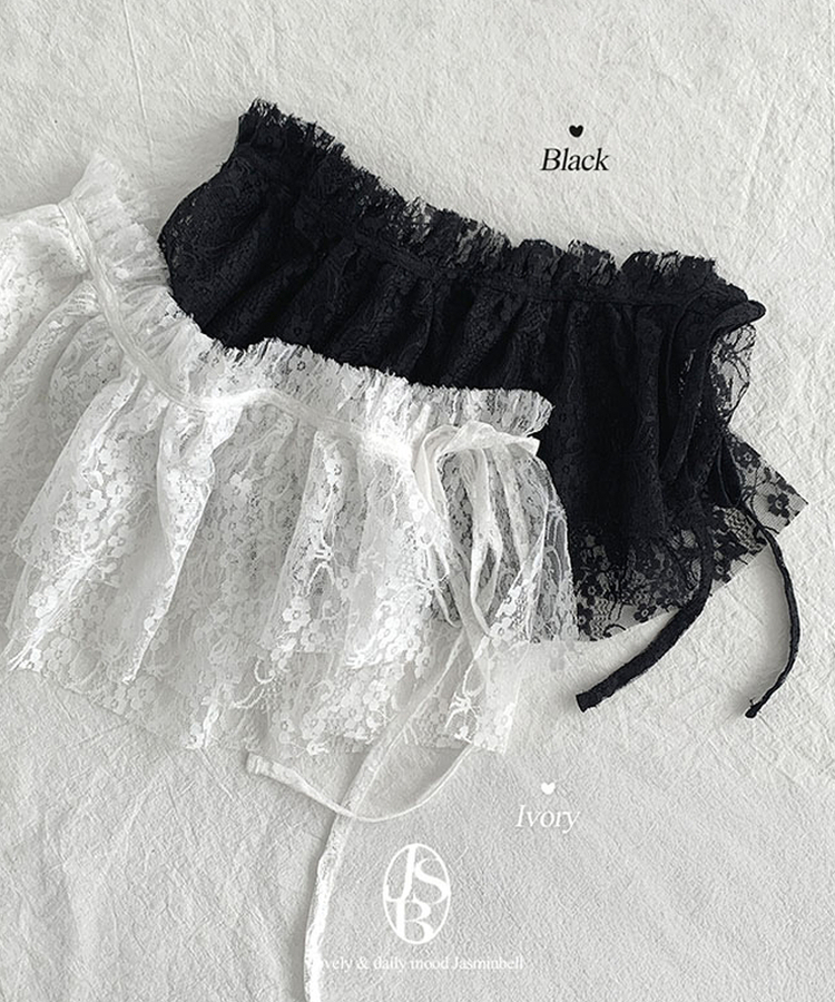 フラワーレーストラップスカート