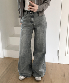 【丈別】ビンテージウォッシュワイドデニムパンツ VINTAGE BLUE
