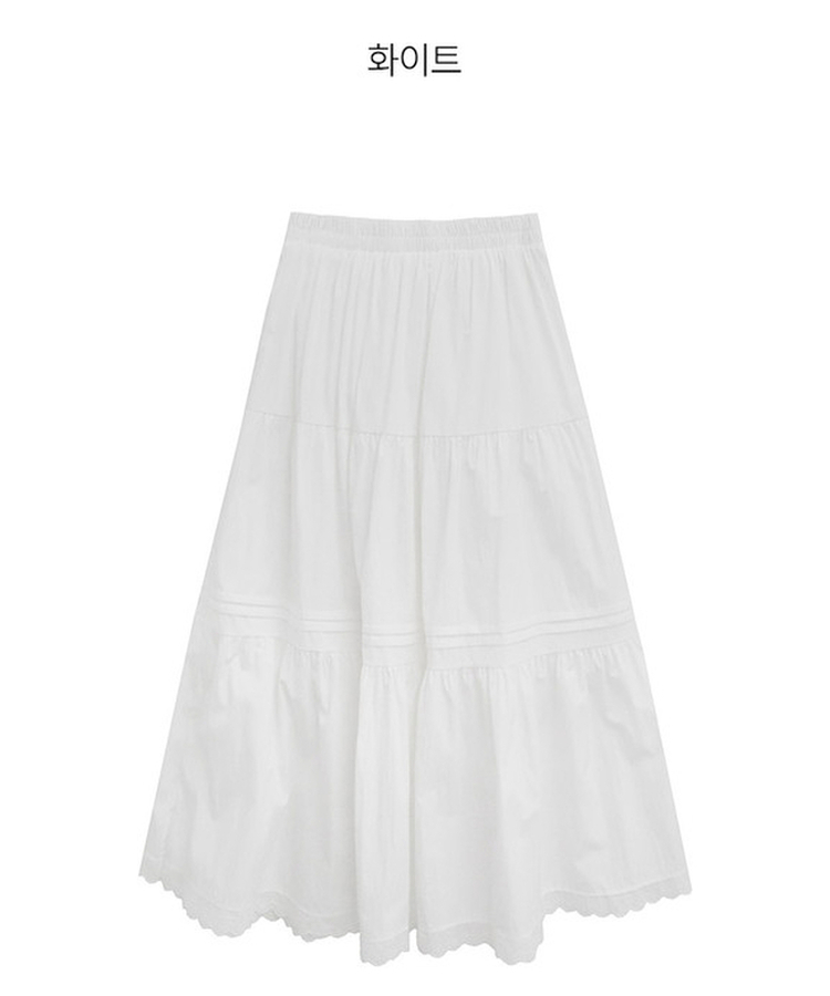 レースフレアロングスカート