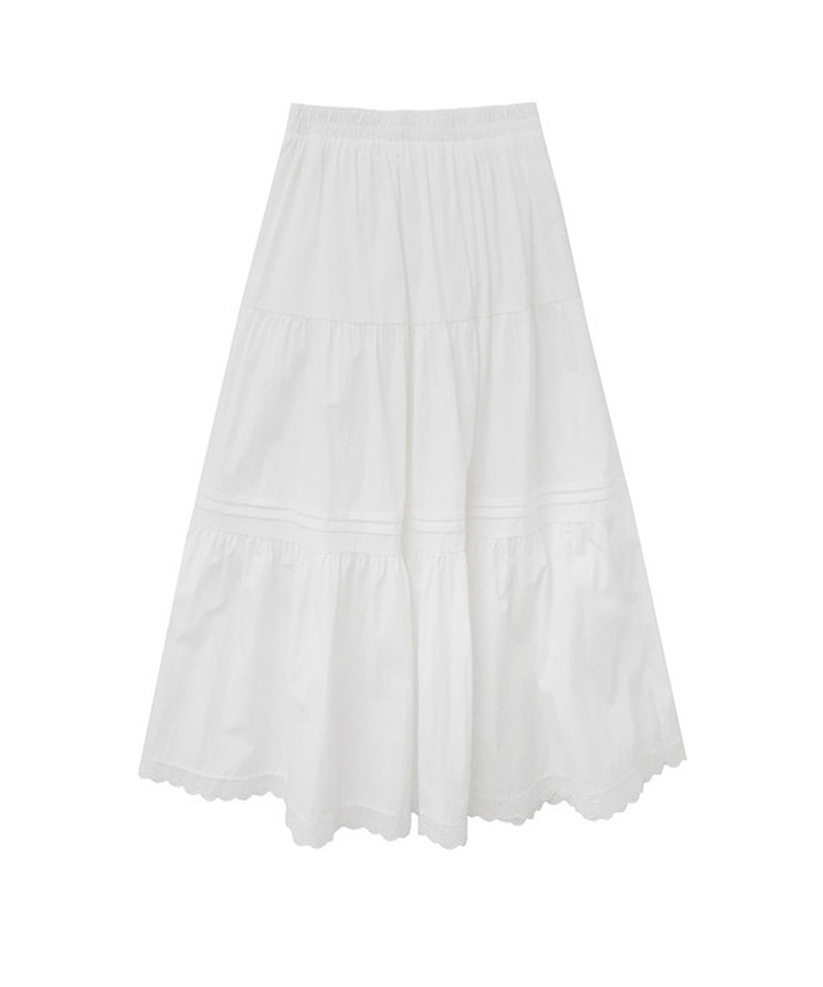 レースフレアロングスカート