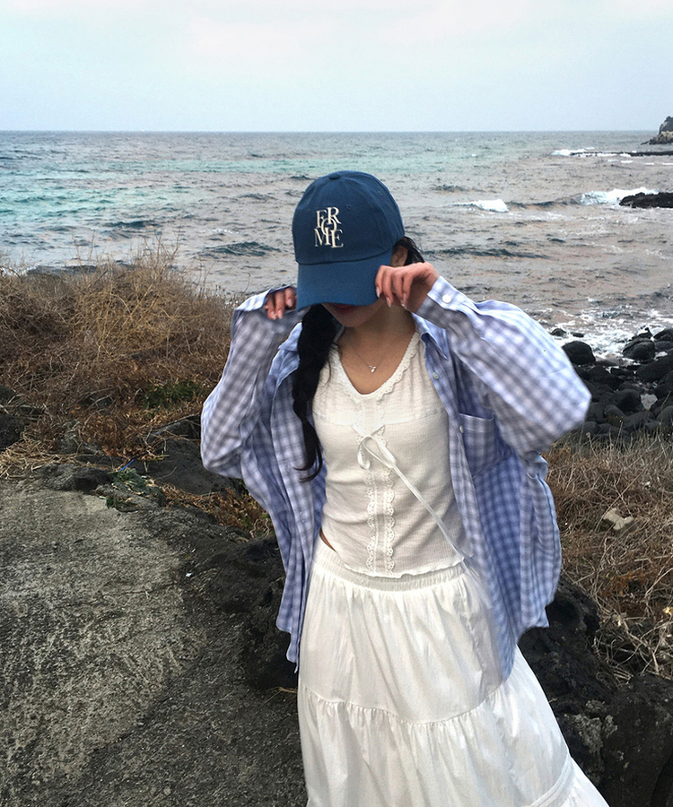 チェックシャツブラウス SKY BLUE