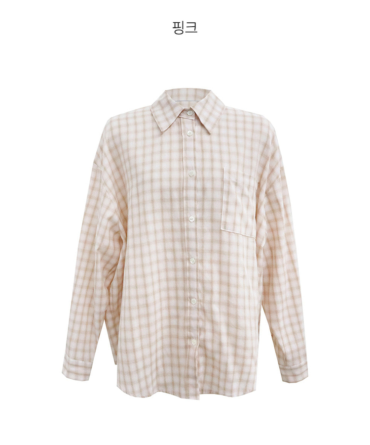 チェックシャツブラウス