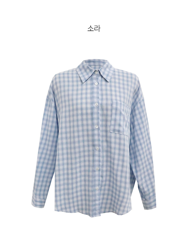 チェックシャツブラウス