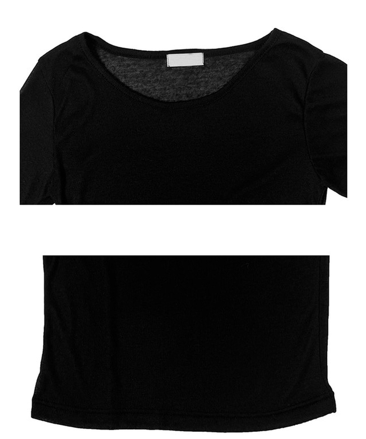 ラウンドシースルー長袖Tシャツ(9color)