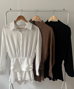 スモークバンドブラウスワンピース