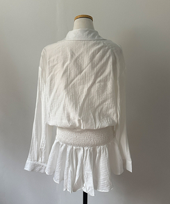 スモークバンドブラウスワンピース