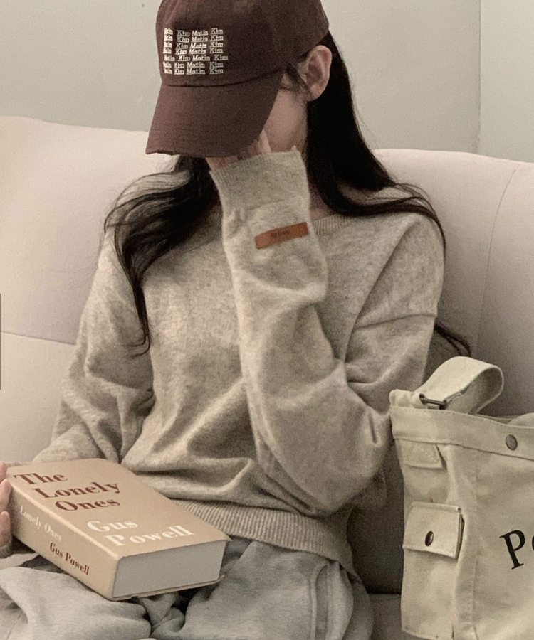 ヘンリーネックボタンニット(5color) BEIGE
