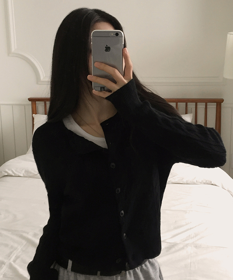 セルナカールカーディガン(6color) BLACK