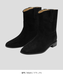 ウェスタンスエードショートブーツ