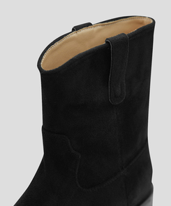 ウェスタンスエードショートブーツ