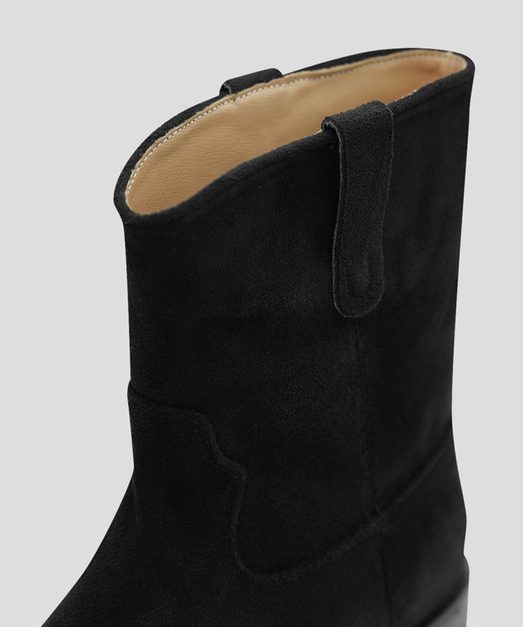 ウェスタンスエードショートブーツ