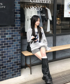 ワンショルダーオーバーロングT GREY