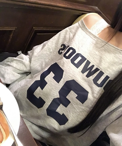 ワンショルダーオーバーロングT GREY