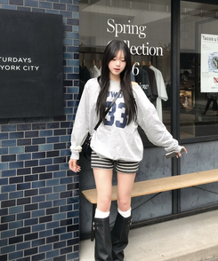 ワンショルダーオーバーロングT GREY