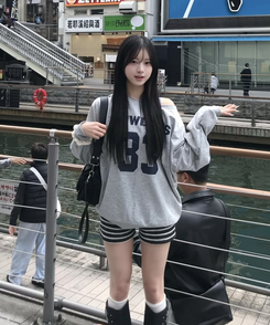 ワンショルダーオーバーロングT GREY