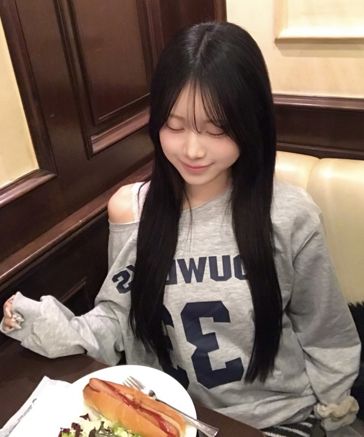 원숄더 오버핏 롱슬리브 티 그레이