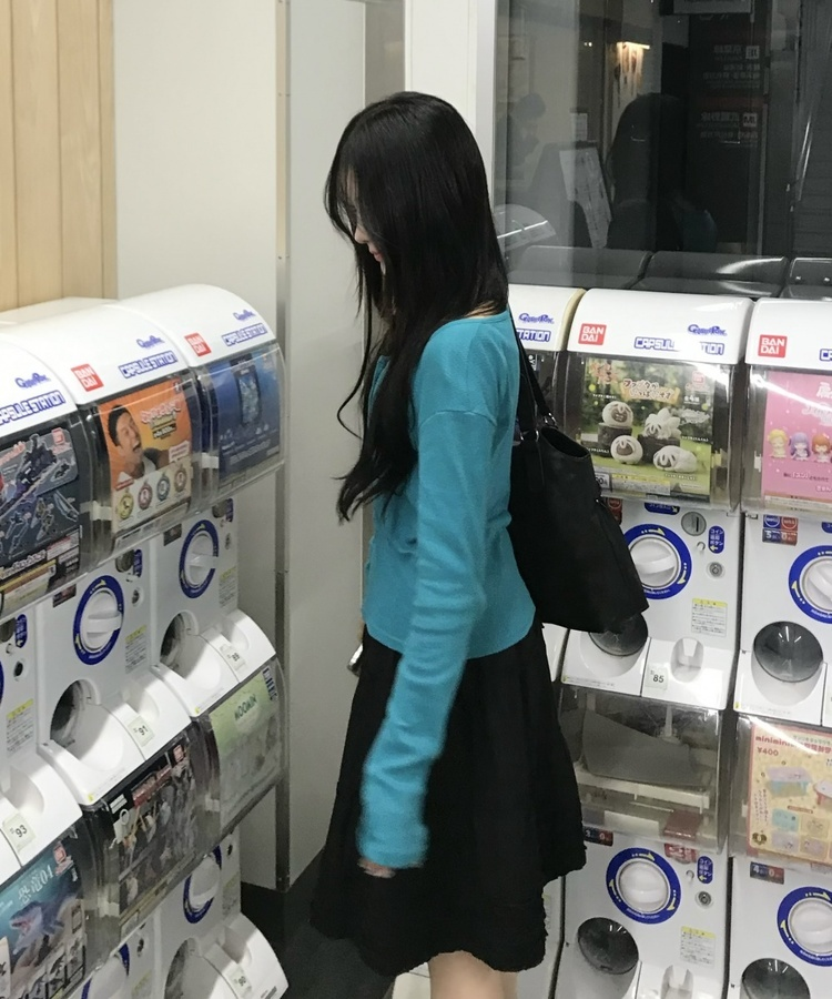 ヘンリーネックベーシック長袖トップス TEAL