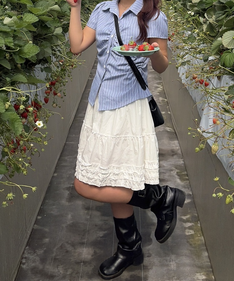 ティアードフリルスカート IVORY