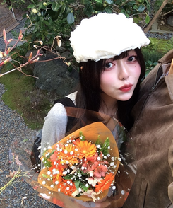 フラワーハンチングキャップ WHITE