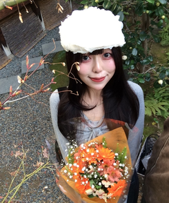 フラワーハンチングキャップ WHITE